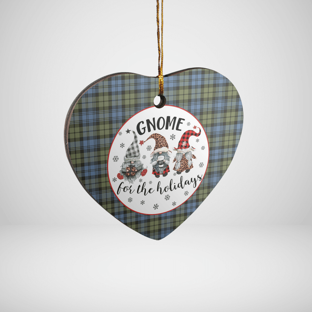 Clan Campbell Faded Tartan Tartan Crest Gnome Heart Ceramic Ornament BM37 Campbell Faded Tartan Tartan Christmas