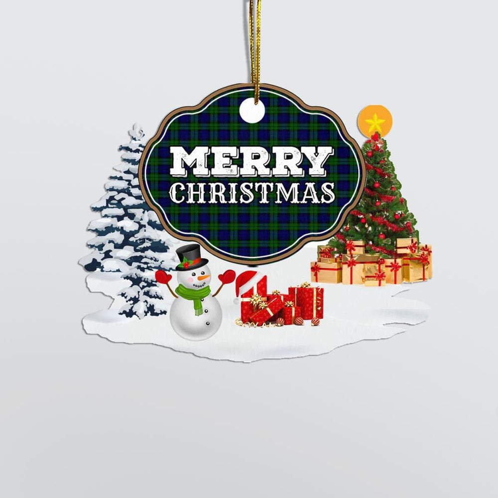 Clan Campbell Modern "Merry Christmas" Tartan Acrylic Ornament MB65 Campbell Modern Tartan Tartan Christmas