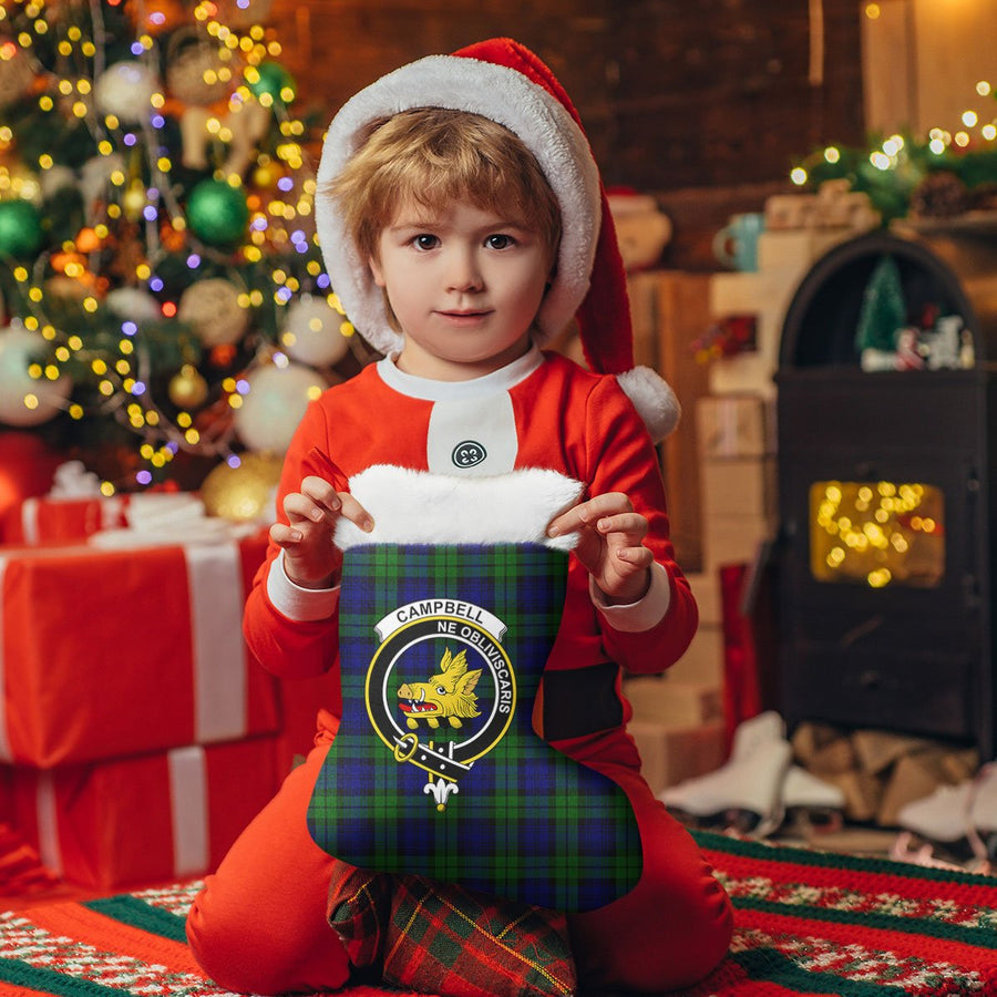 Clan Campbell Modern Tartan Crest Christmas Stocking FB63 Campbell Modern Tartan Tartan Stocking