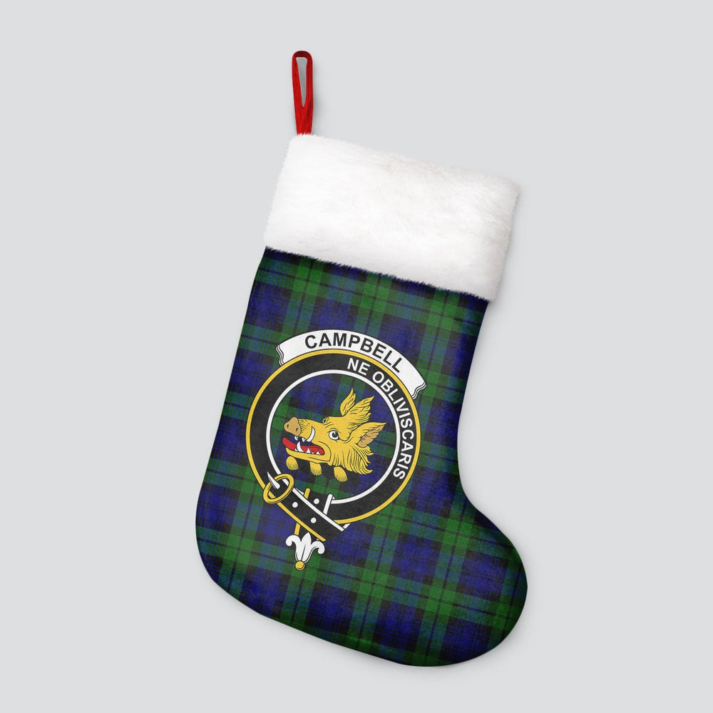 Clan Campbell Modern Tartan Crest Christmas Stocking FB63 Campbell Modern Tartan Tartan Stocking