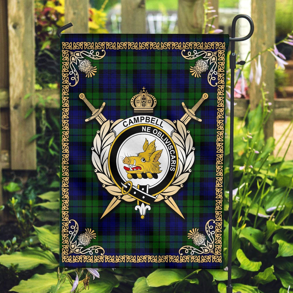 Clan Campbell Modern Tartan Crest Garden Flag - Celtic Thistle MO52 Clan Campbell Tartan Today