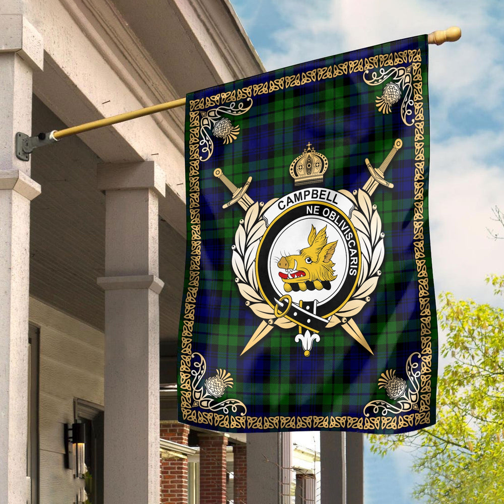 Clan Campbell Modern Tartan Crest Garden Flag - Celtic Thistle MO52 Clan Campbell Tartan Today