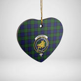 Clan Campbell Modern Tartan Crest Heart Ceramic Ornament ZY62 Campbell Modern Tartan Tartan Christmas
