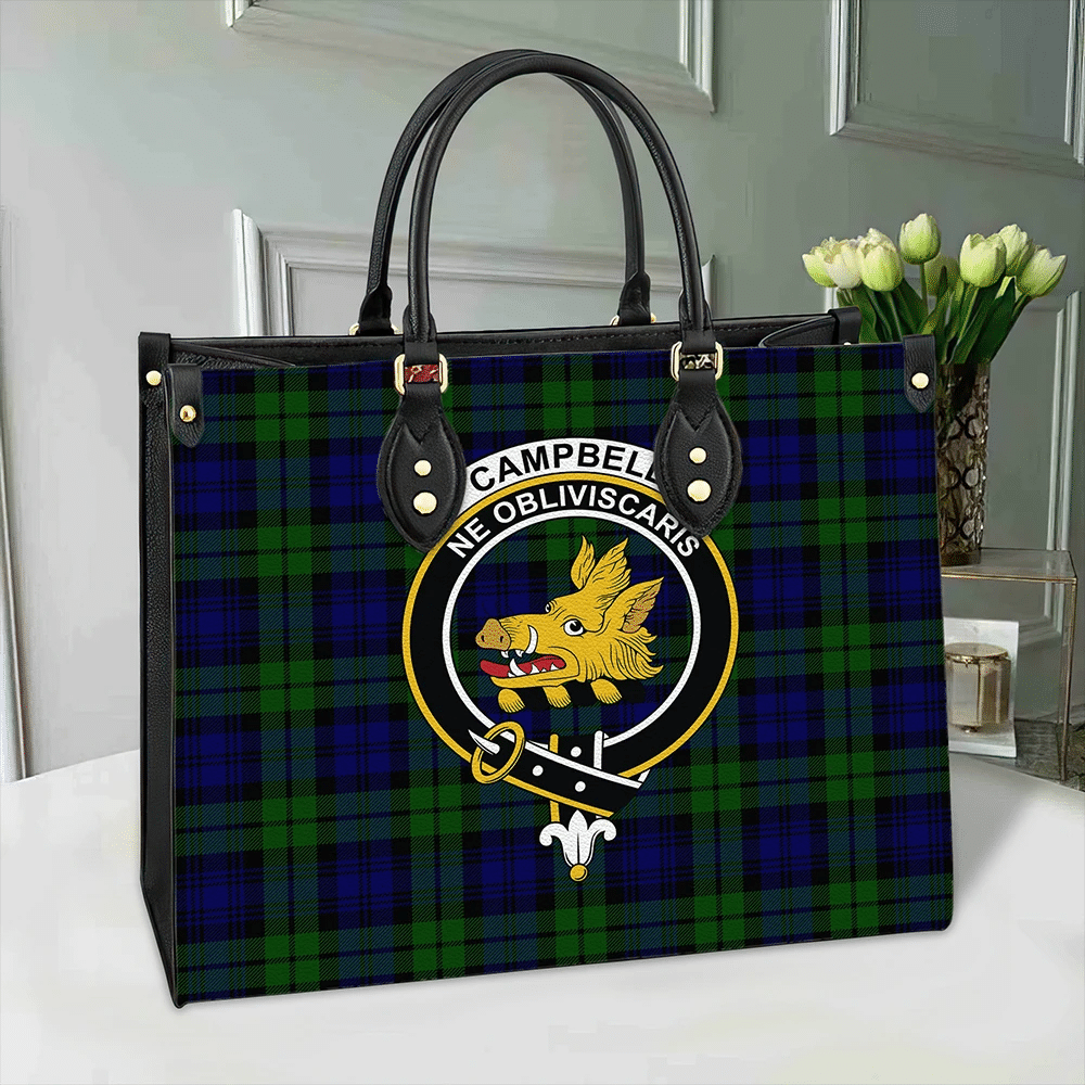 Clan Campbell Modern Tartan Crest Leather Bag NJ54 Clan Campbell Tartan Today
