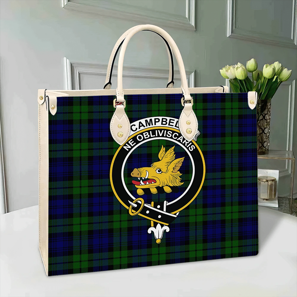 Clan Campbell Modern Tartan Crest Leather Bag NJ54 Clan Campbell Tartan Today