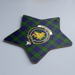 Clan Campbell Modern Tartan Crest Star Ceramic Ornament KC51 Campbell Modern Tartan Tartan Christmas