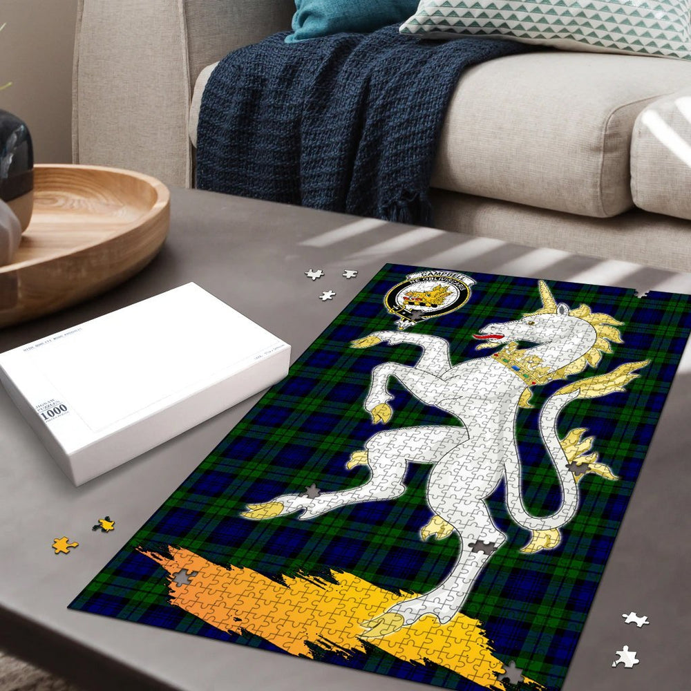 Clan Campbell Modern Tartan Crest Unicorn Scotland Jigsaw Puzzles Gift For Family TN75 Clan Campbell Tartan Today