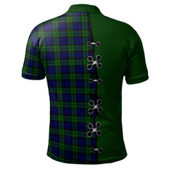 Clan Campbell Modern Tartan Polo Shirt - Lion Rampant And Celtic Thistle Style IJ35 Campbell Modern Tartan Tartan Polo