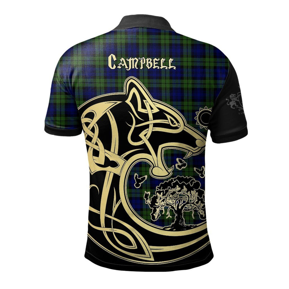 Clan Campbell Modern Tartan Polo Shirt Viking Wolf JP53 Campbell Modern Tartan Tartan Polo