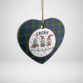 Clan Campbell Modern Tartan Tartan Crest Gnome Heart Ceramic Ornament XM97 Campbell Modern Tartan Tartan Christmas
