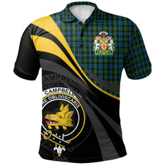 Clan Campbell of Argyll 02 Tartan Polo Shirt - Royal Coat Of Arms Style TC70 Campbell of Argyll 02 Tartan Tartan Polo