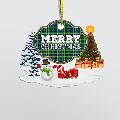 Clan Campbell of Breadalbane Ancient "Merry Christmas" Tartan Acrylic Ornament