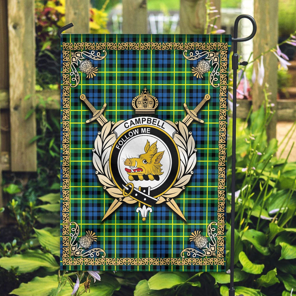 Clan Campbell of Breadalbane Ancient Tartan Crest Garden Flag - Celtic Thistle NC40 Clan Campbell of Breadalbane Tartan Today