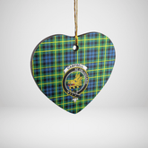 Clan Campbell of Breadalbane Ancient Tartan Crest Heart Ceramic Ornament VF53 Campbell of Breadalbane Ancient Tartan Tartan Christmas