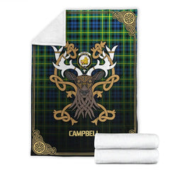 Clan Campbell of Breadalbane Ancient Tartan Crest Premium Blanket Celtic Stag Style CX76 Clan Campbell of Breadalbane Tartan Today