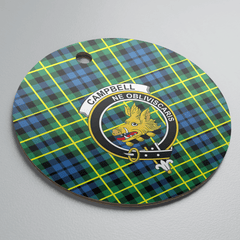 Clan Campbell of Breadalbane Ancient Tartan Crest Round Ceramic Ornament SI95 Campbell of Breadalbane Ancient Tartan Tartan Christmas