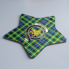 Clan Campbell of Breadalbane Ancient Tartan Crest Star Ceramic Ornament AH57 Campbell of Breadalbane Ancient Tartan Tartan Christmas