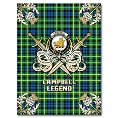 Clan Campbell of Breadalbane Ancient Tartan Gold Courage Symbol Blanket FZ88 Clan Campbell of Breadalbane Tartan Today