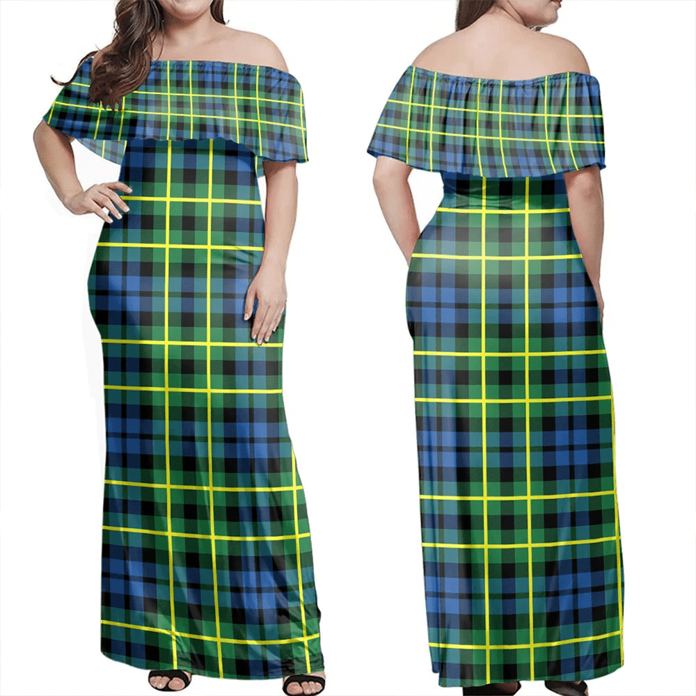 Clan Campbell Of Breadalbane Ancient Tartan Hawaii Dress OW63 Clan Campbell of Breadalbane Tartan Hawaii Dress