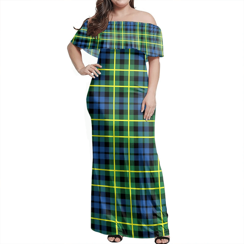 Clan Campbell Of Breadalbane Ancient Tartan Hawaii Dress OW63 Clan Campbell of Breadalbane Tartan Hawaii Dress