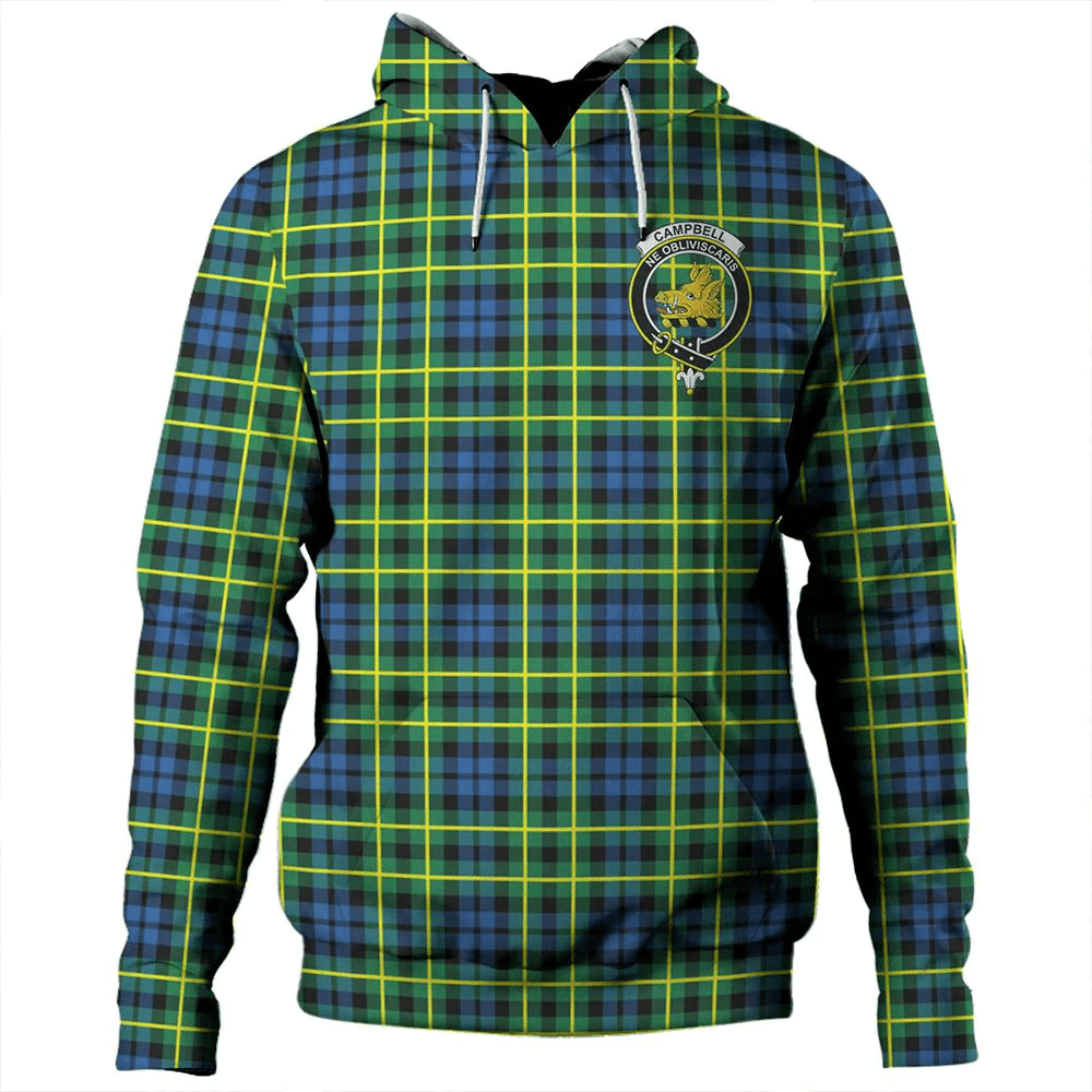 Clan Campbell of Breadalbane Ancient Tartan Hoodie Crest JMGUAZ7T-1 Campbell of Breadalbane Ancient Tartan Hoodies