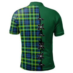 Clan Campbell of Breadalbane Ancient Tartan Polo Shirt - Lion Rampant And Celtic Thistle Style GB77 Campbell of Breadalbane Ancient Tartan Tartan Polo