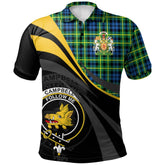 Clan Campbell of Breadalbane Ancient Tartan Polo Shirt - Royal Coat Of Arms Style MV57 Campbell of Breadalbane Ancient Tartan Tartan Polo