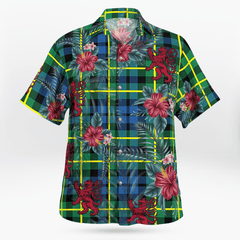Clan Campbell of Breadalbane Ancient Tartan Scottish Lion Hawaiian Shirt PQ57 Campbell of Breadalbane Ancient Tartan Tartan Hawaii Shirt