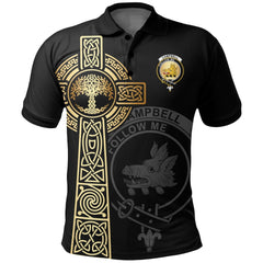 Clan Campbell (of Breadalbane) Clan Unisex Polo Shirt - Celtic Tree Of Life MV42 Campbell (of Breadalbane) Tartan Tartan Polo