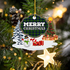 Clan Campbell of Breadalbane Modern "Merry Christmas" Tartan Acrylic Ornament JD69 Campbell of Breadalbane Modern Tartan Tartan Christmas