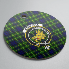Clan Campbell of Breadalbane Modern Tartan Crest Round Ceramic Ornament NJ11 Campbell of Breadalbane Modern Tartan Tartan Christmas