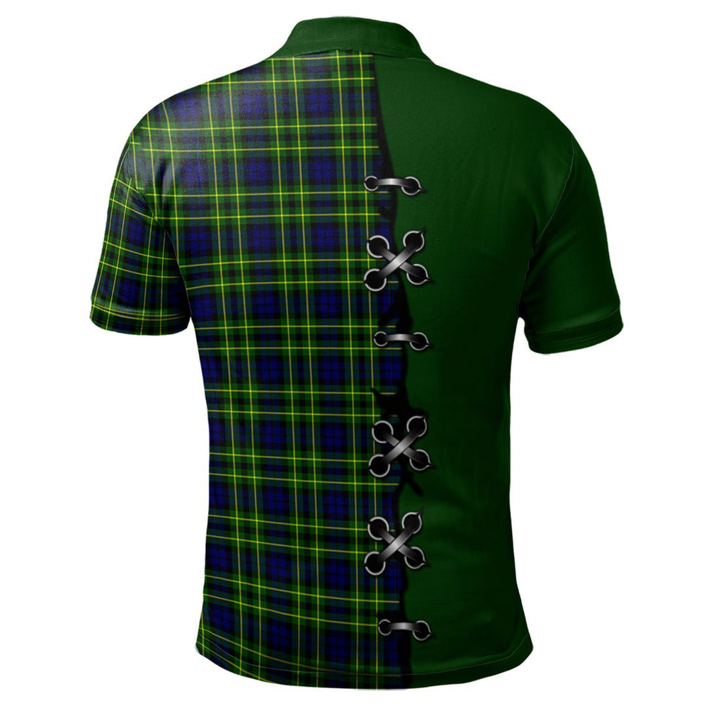 Clan Campbell of Breadalbane Modern Tartan Polo Shirt - Lion Rampant And Celtic Thistle Style JN84 Campbell of Breadalbane Modern Tartan Tartan Polo