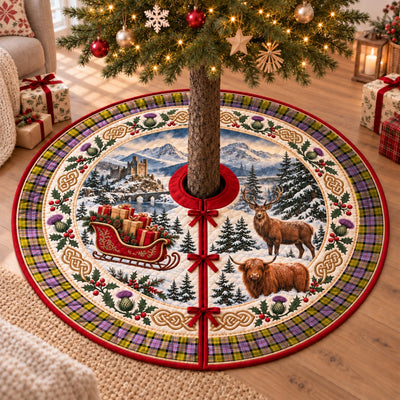 Clan Culloden Ancient Tartan Highland Christmas Tree Skirt