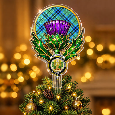 Clan Falconer Tartan Thistle Christmas Tree Topper