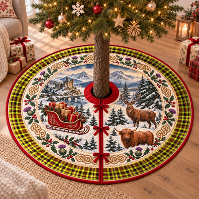 Clan Jardine Tartan Highland Christmas Tree Skirt