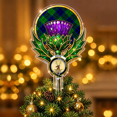 Clan Keith Modern Tartan Thistle Christmas Tree Topper