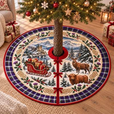 Clan MacDonald Dress Modern Tartan Highland Christmas Tree Skirt