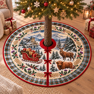 Clan MacDuff Dress Ancient Tartan Highland Christmas Tree Skirt