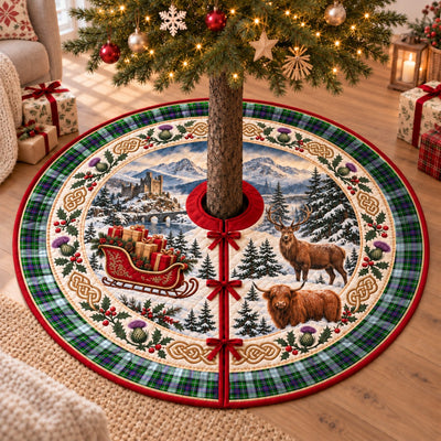 Clan MacKenzie Dress Modern Tartan Highland Christmas Tree Skirt