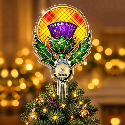 Clan MacMillan Tartan Thistle Christmas Tree Topper