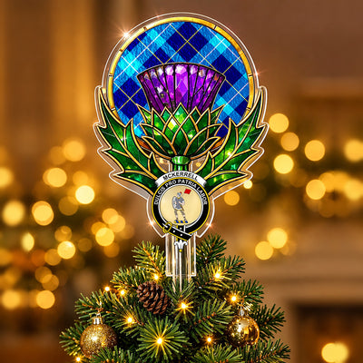Clan McKerrell Tartan Thistle Christmas Tree Topper