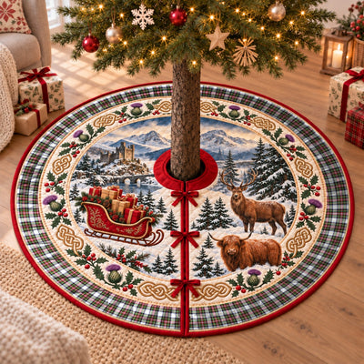 Clan Stewart Dress Modern Tartan Highland Christmas Tree Skirt