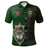Clan Cochrane Tartan Polo Shirt - Lion Rampant And Celtic Thistle Style HS35 Cochrane Tartan Tartan Polo