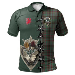 Clan Cochrane Hunting Tartan Polo Shirt - Lion Rampant And Celtic Thistle Style VJ74 Cochrane Hunting Tartan Tartan Polo
