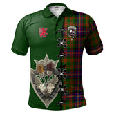 Clan Cochrane Modern Tartan Polo Shirt - Lion Rampant And Celtic Thistle Style XA56 Cochrane Modern Tartan Tartan Polo