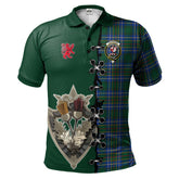 Clan Cockburn Ancient Tartan Polo Shirt - Lion Rampant And Celtic Thistle Style TS22 Cockburn Ancient Tartan Tartan Polo
