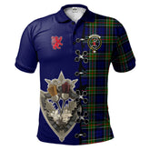 Clan Colquhoun Modern Tartan Polo Shirt - Lion Rampant And Celtic Thistle Style ZW11 Colquhoun Modern Tartan Tartan Polo