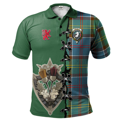 Clan Colville Tartan Polo Shirt - Lion Rampant And Celtic Thistle Style