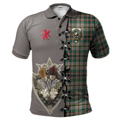 Clan Craig Ancient Tartan Polo Shirt - Lion Rampant And Celtic Thistle Style QO75 Craig Ancient Tartan Tartan Polo