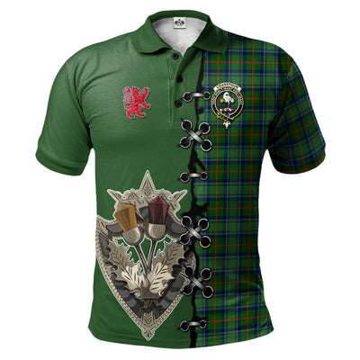 Clan Cranstoun Tartan Polo Shirt - Lion Rampant And Celtic Thistle Style